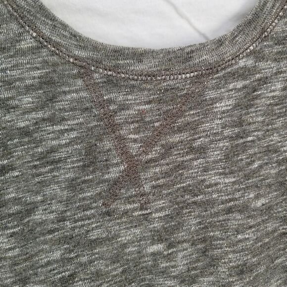 Vince heathered olive green pullover top - Picture 9 of 11